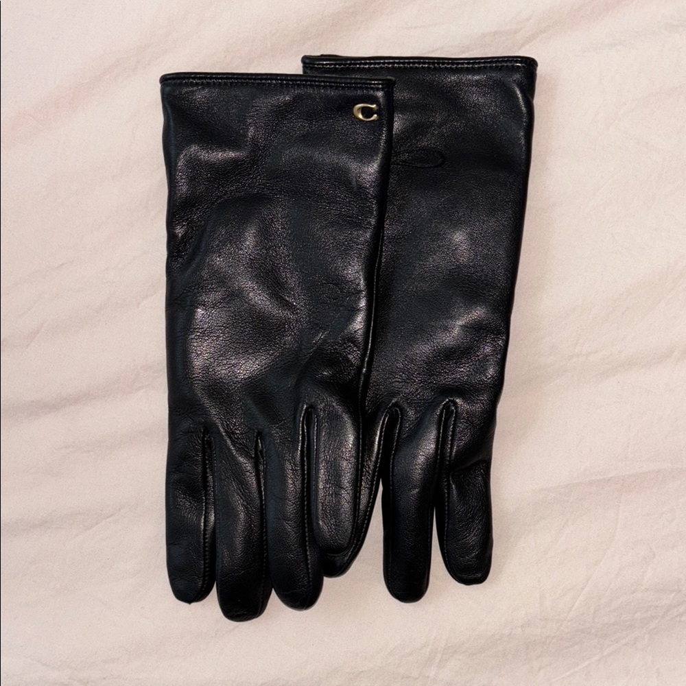 Elegant Black Leather Gloves